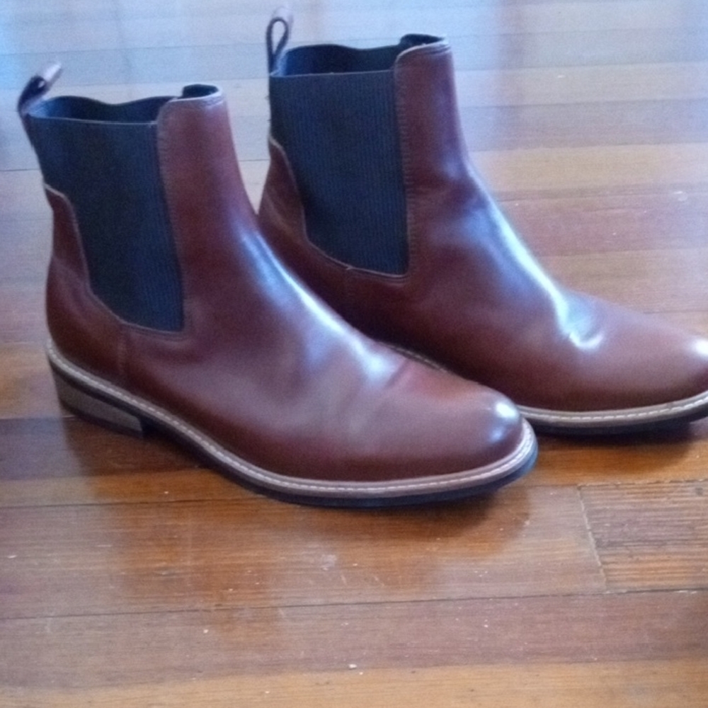 Women's By Nisolo Brown Leather Chelsea Boots Size 10 Carmen 2.0 In British Tan